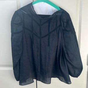 Black doen blouse. Medium.